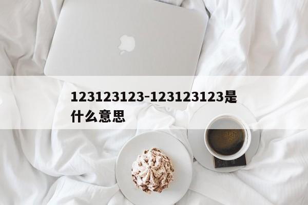 123123123-123123123是什么意思